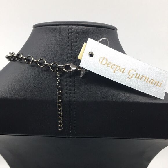 Deepa Gurnani Rhinestone Crystal Beaded Necklace New With Tags Empress of Aria - Picture 4 of 16